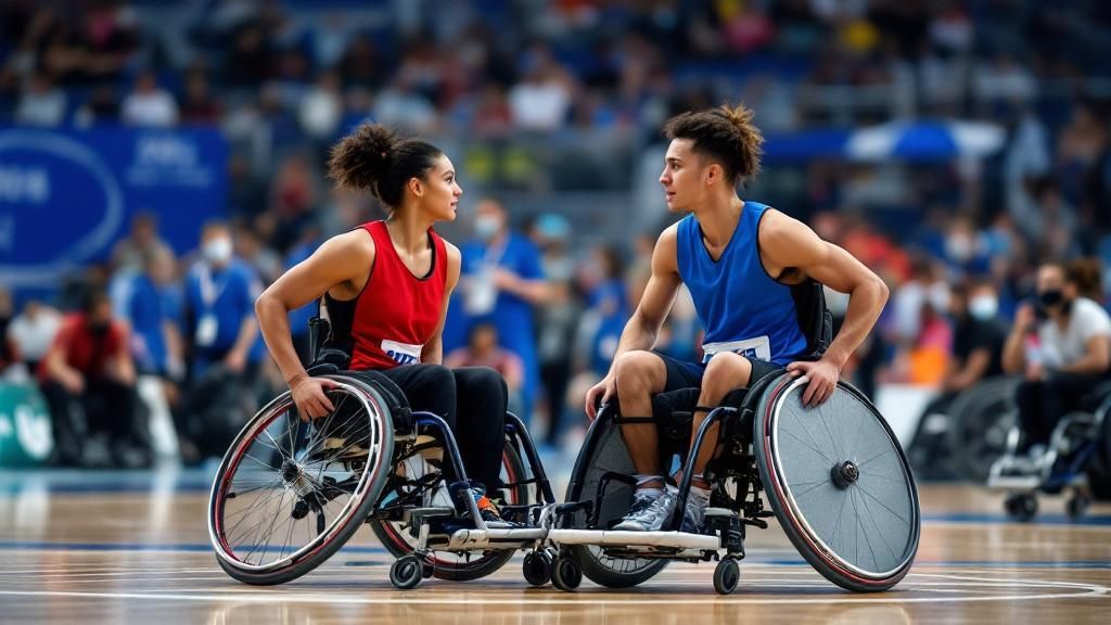Athletes in Wheelchair Basketball Display Elite Skills at Worldwide Championship